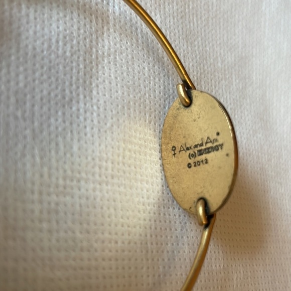 Alex and ANI Saint Florian gold tone bracelet horizontal bangle - Picture 4 of 4